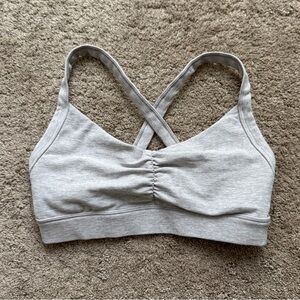 Vuori Elevation Ruched Bra Grey